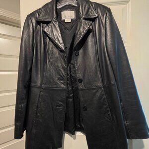 Women's Genuine Leather Jacket Nine West Large